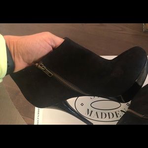 Black suede Steve Madden bootie